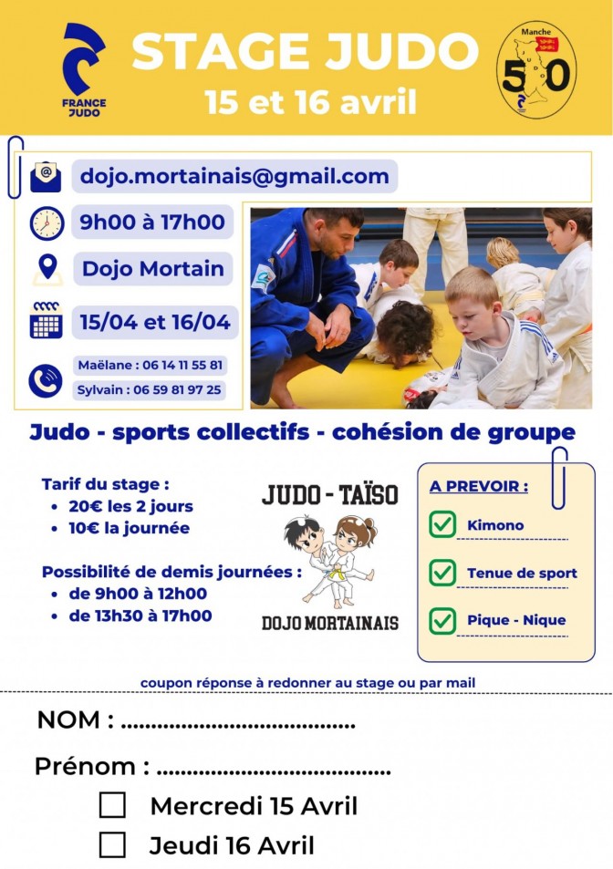 Image de l'actu 'Stage avril 2026'